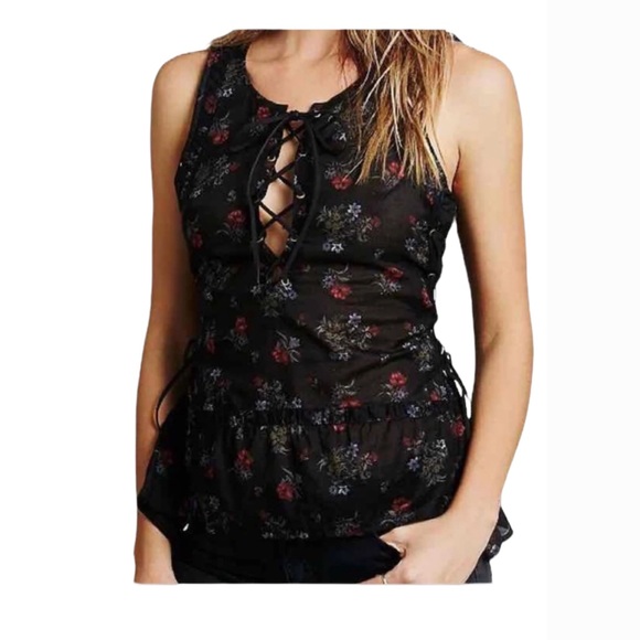 Free People Lace Up Tank - Picture 2 of 8